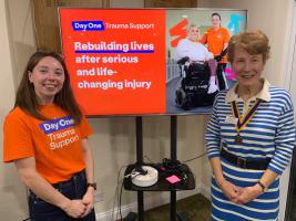 Zoe Cooper with President Stephanie Blevins