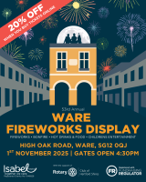 Ware Fireworks Display Poster