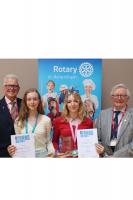 Young Artists receive their winners' certificates