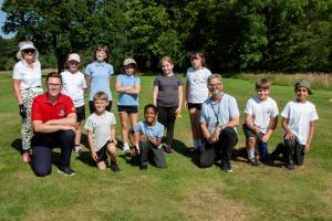 Crockerne School pupils enjoying a golf session.
