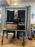 Anton speaks to guests at the 91st Charter Celebration