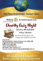 Charity Quiz Night: Rotary Club of Hatfield and Hatfield Bowls Club