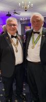 President Ray with DGE Edwin Partridge at our club charter night.