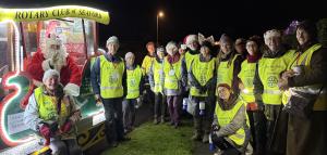 Santa with his team of helpers on 9th December