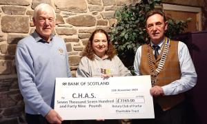 Presentation of cheque to CHAS