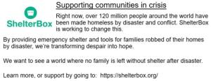 Shelterbox Donation 2025