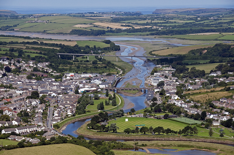 Wadebridge from the air.