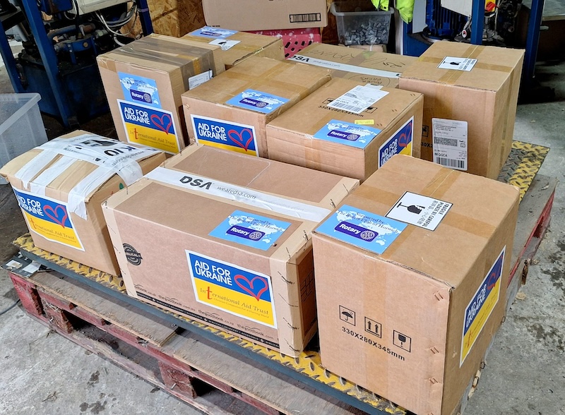 One of the Aid Pallets for Ukraine
