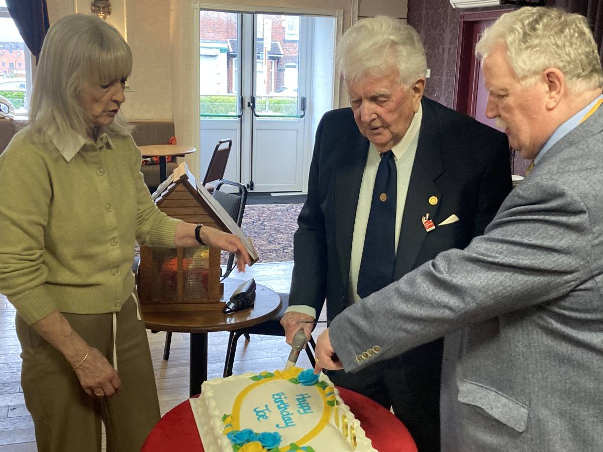 Photos at Joe Sanderson's 100th birthday celebration party