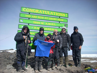 Kirkcaldy Rotarians at the summit of Mt Kilimanjaro