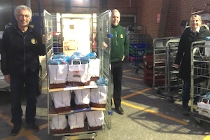 Medway Sunlight Rotary delivering food parcels to Medway Maritime Hospital