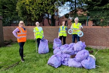 Rotary in Church & Oswaldtwistle litter picking
